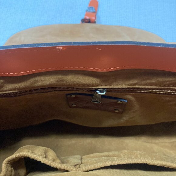 NWOT Patricia Nash Apricot Croc Embossed Large Leather Satchel (Crossbody?) - Picture 11 of 11